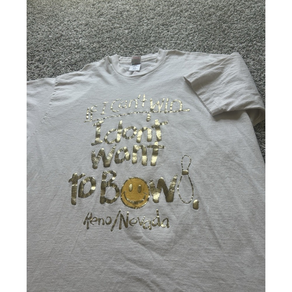 Fruit Of The Loom Men's XXL Reno Nevada Novelty Bowling Graphic T-Shirt